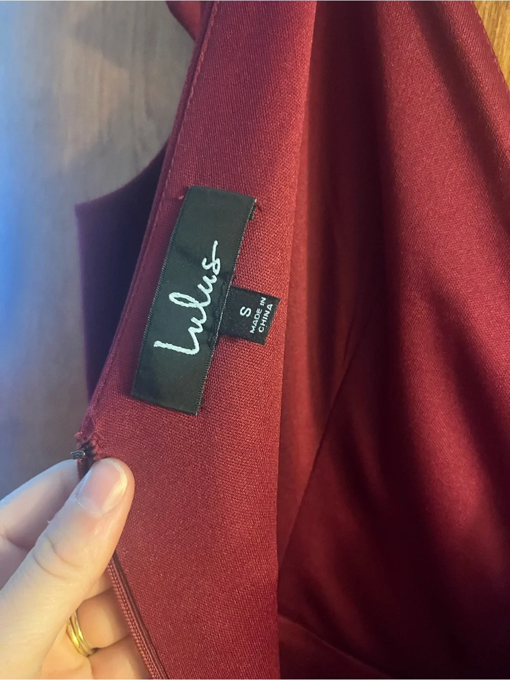 Lulu's Deep Red V-Neck Midi Dress